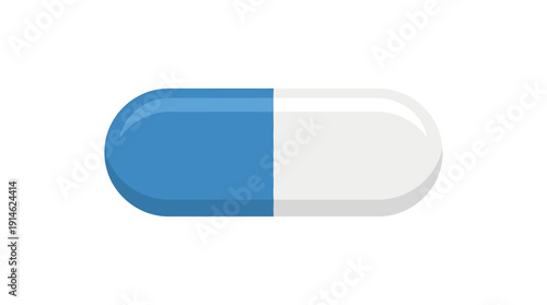 Pills Capsule d flat vector isolated white background