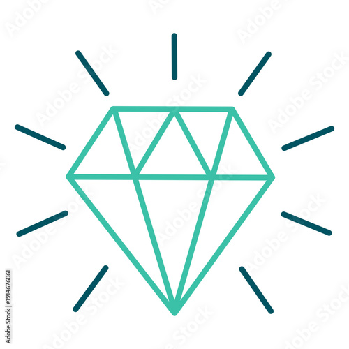 Outline Luxury Diamond Icon