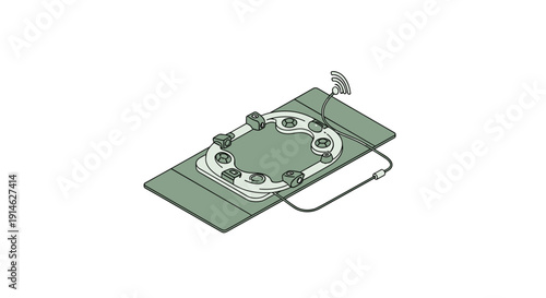 Detailed illustration of a car fuel tank cap and surrounding components.