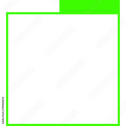 Camera Detection Frame Green Scanner Box, Object Recognition Boundary, CCTV recording scanner 