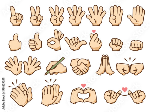 ハンドアイコン_セット_カラー