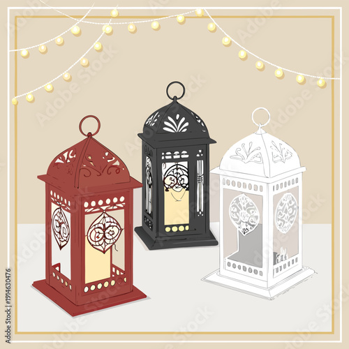 vector illustration of a vintage christmas card