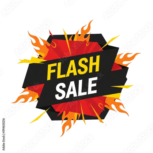 Flash Sale Badge for Promotional Marketing