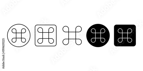 Command Keyboard Line Icon Minimal Outline Collection for Shortcuts