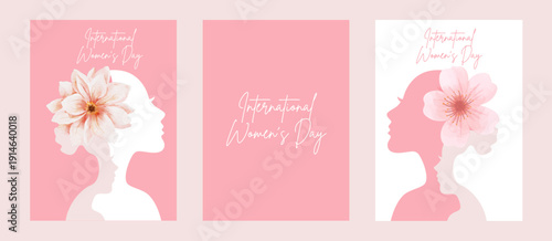 illustration of Happy International Women's Day 8th March greetings background
