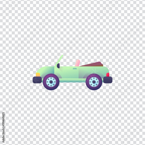 A stylish cabriolet convertible car vector design for automotive concepts