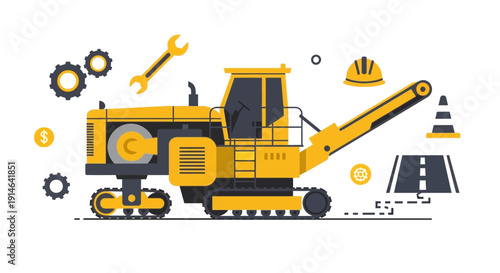 Heavy Industrial Machine For Road Construction And Maintenance Services