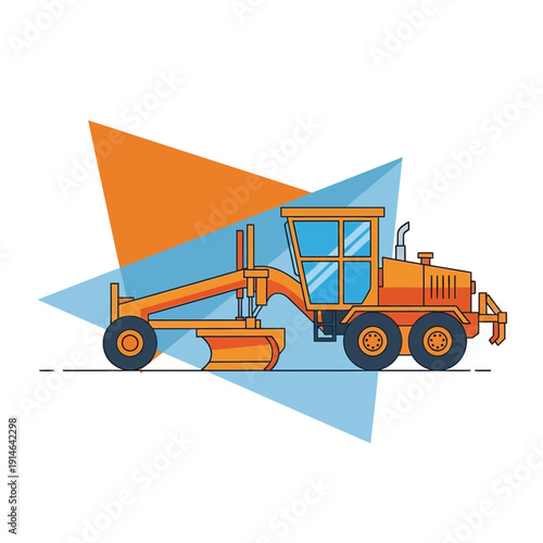 Heavy Machinery Grader Vehicle For Road Construction And Maintenance Work