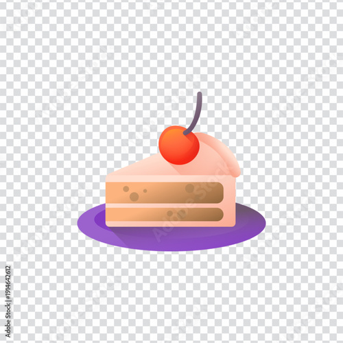 A delicious birthday cake vector design for celebration concepts