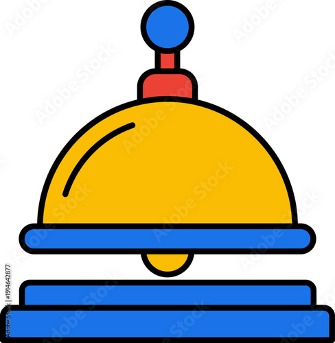 Travel and hospitality icon set with navigation pin and service bell