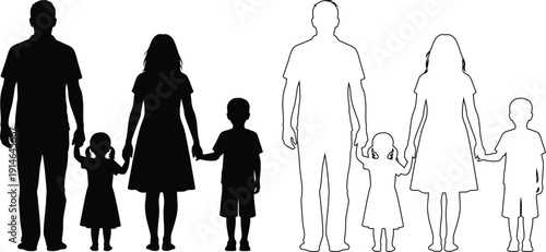 Family and community groups holding hands in unity and support