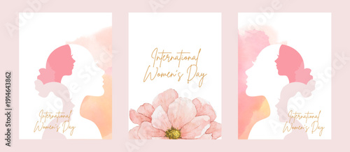 illustration of Happy International Women's Day 8th March greetings background
