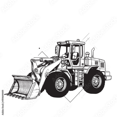 Heavy construction bulldozer with front blade on an outdoor worksite.