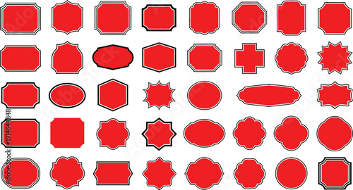  geometric shapes are displayed against a white background showcasing various polygons and curves high-quality professional detailed