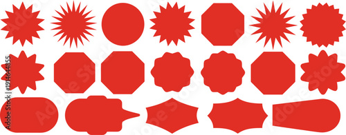 Discount sale badge stickers collection with price tags and promotional labels for shopping banners flyers and online store vector templates