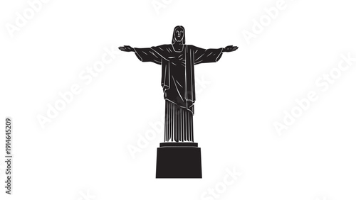 Iconic Jesus Christ statue with outstretched arms atop a pedestal, a renowned global landmark.