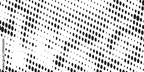 Monochrome halftone background with a gradient of dots creating a modern and minimalist design element EPS vector