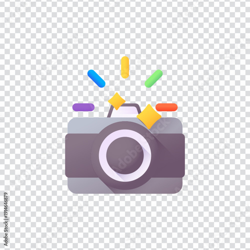 A classic camera vector design for photography and memory concepts