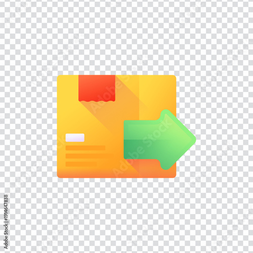 A simple cardboard box vector design for packaging and shipping concepts