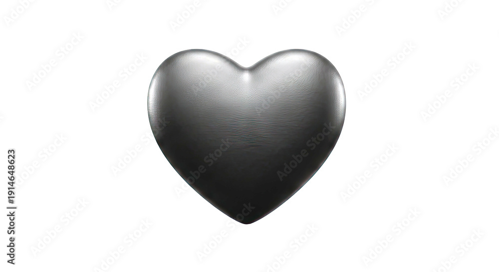 Obraz premium 3D Black Heart Shape with Texture