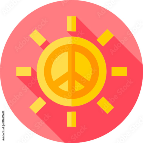 A bright sun for weather and nature concepts