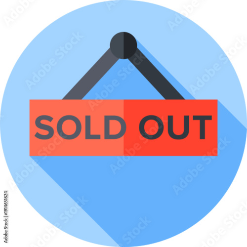 Sold out label for retail and events concepts