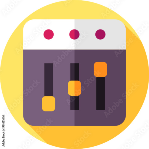 Sound mixer or audio console for music production