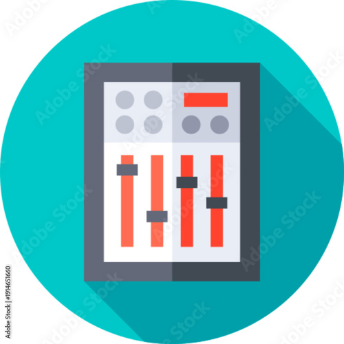 Sound mixer or audio console for music production