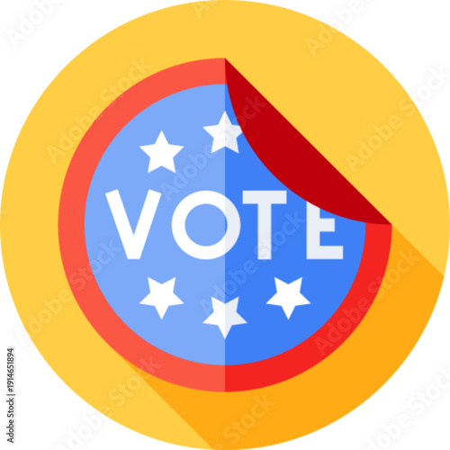 A decorative sticker or label for graphic design concepts