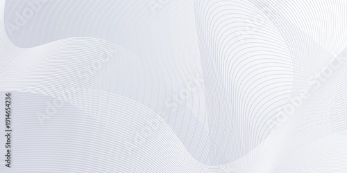 Abstract background with soft white and light gray colors, featuring a subtle wave pattern. The background is minimalist and elegant. Gradient wave background vector. Light background.