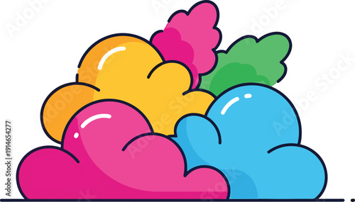 Colorful Cotton Candy Clouds