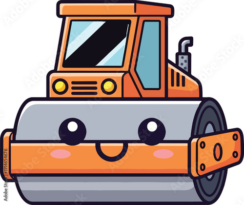 Smiling Road Roller