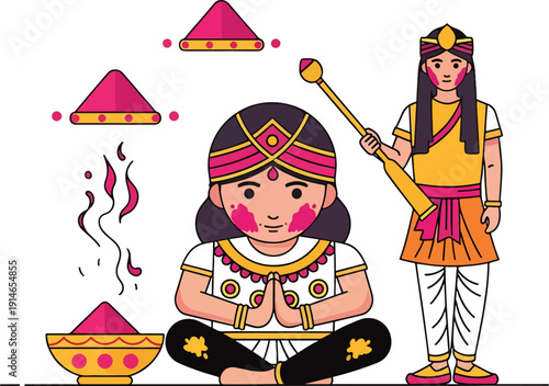 Hindu Priest Performing Ritual