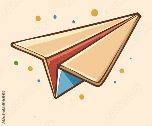 Paper plane icon for message sending and creative startup ideas Graphic Asset