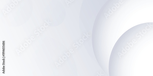 White geometric abstract background overlap layer on bright space with lines effect decoration. Modern graphic design element circles style concept for banner.