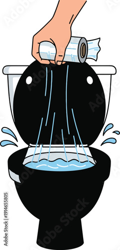 Toilet Overflow with Water