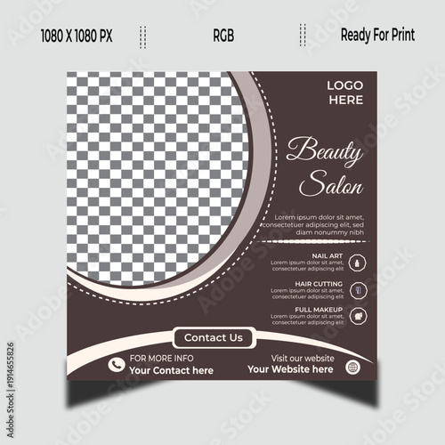 Luxury Beauty Salon Canva Template