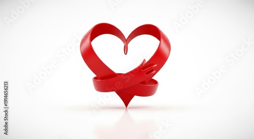 Wallpaper Mural A Red Heart Embraced by a Gentle Hug, Symbolizing Love and Connection Torontodigital.ca