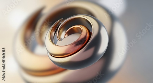 Wallpaper Mural Abstract Metallic Swirl Sphere Torontodigital.ca