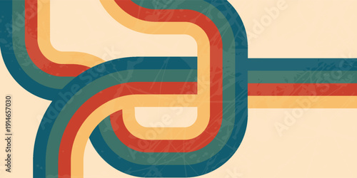 Colorful Retro Style Background with Grunge Texture