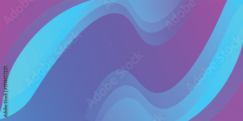 Set collection banne background template, colorful, blue nad pink gradient, abstract, wavy effect style.