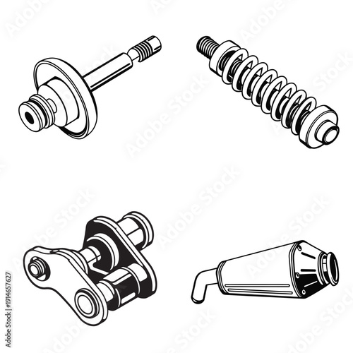 Automotive Transmission Hub and Mechanical Spring Set