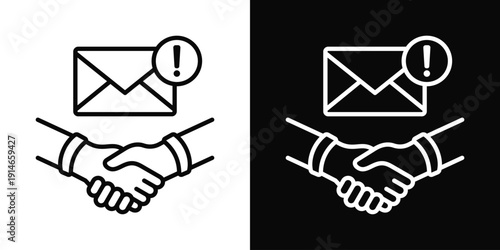 Power Deal Icon White And Black Background Style