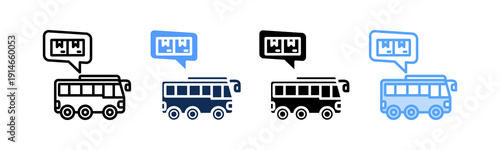 Cargo Transport Icon Multiple Style