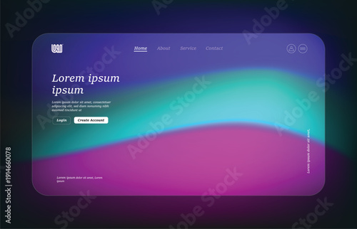 Digital Interface: A sleek and modern user interface design, featuring a gradient color scheme, inviting user engagement and navigation through interactive elements. 