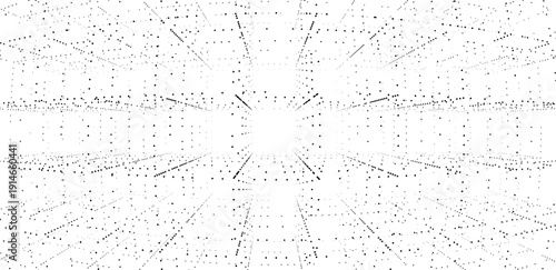 Abstract technology background with binary code digital tunnel. Concept of big data, artificial intelligence, cyberspace, and digital transformation vector background with perspective and copy space.