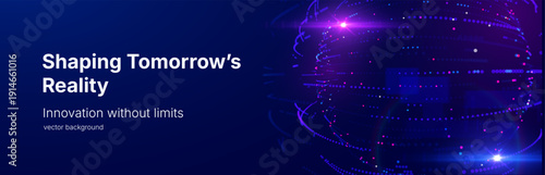 Futuristic data array visualization with flowing particle waves and digital interface representing big data analysis, pattern recognition, artificial intelligence, machine learning vector background