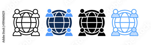 Global Governance Icon Multiple Style