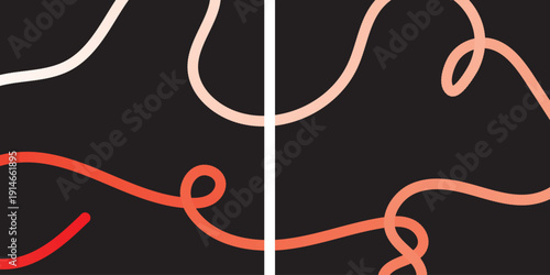 Vibrant colored wires on a dark background