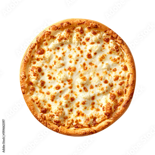Pizza four cheese, isolated on white background, realistic, studio lighting, centered, no shadow, transparent background